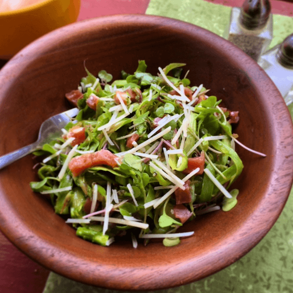 Shaved Asparagus Proscuitto Salad
