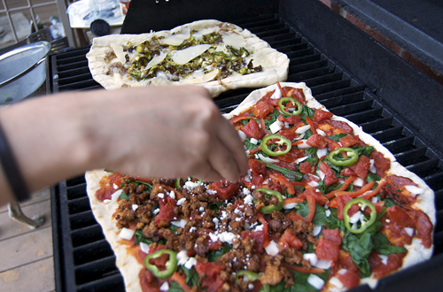 Grilled Enchilada & Brussels Sprout Pizzas {Giveaway Closed}