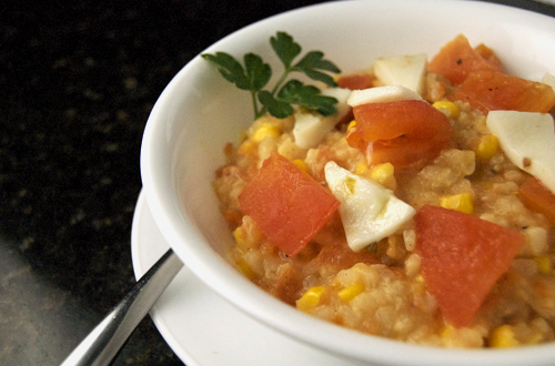 Roasted Tomato & Goat Cheese Risotto
