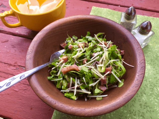 Shaved Asparagus & Prosciutto Salad