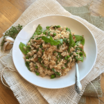 Spring Pea & Arugula Risotto with Mint