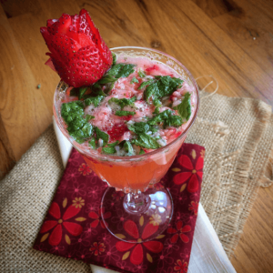 Strawberry Mint Vodka Mojito
