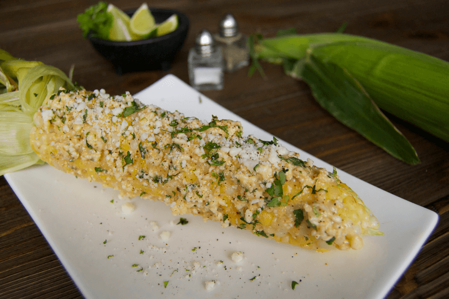 mexican corn elote with cotija and cilantro