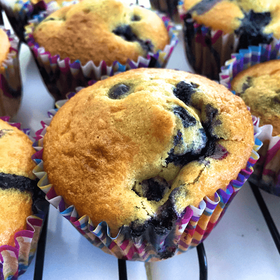 Eggless Blueberry Muffins {Vegan Recipe Option}