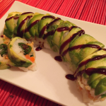 Tempura Shishito Pepper & Salmon Sushi w/ Sriracha-Lime Cream Cheese