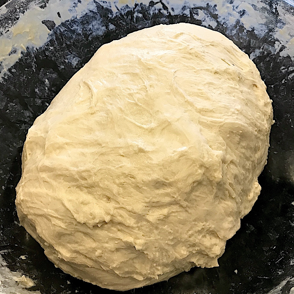 folding step of sourdough bread