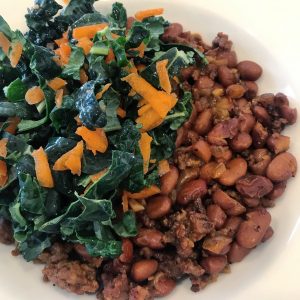 Chorizo Charro Beans with Kale Slaw | Easy & Fast Recipe