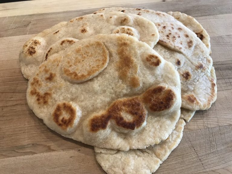 GlutenFree Cassava Flour Naan Bread with Yeast