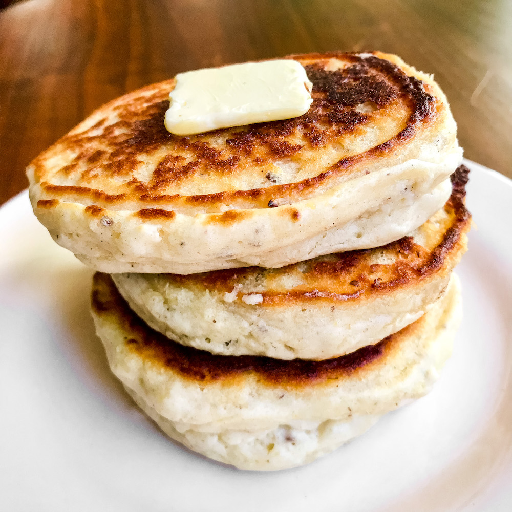 fluffy flax pancakes with no eggs - vegan option